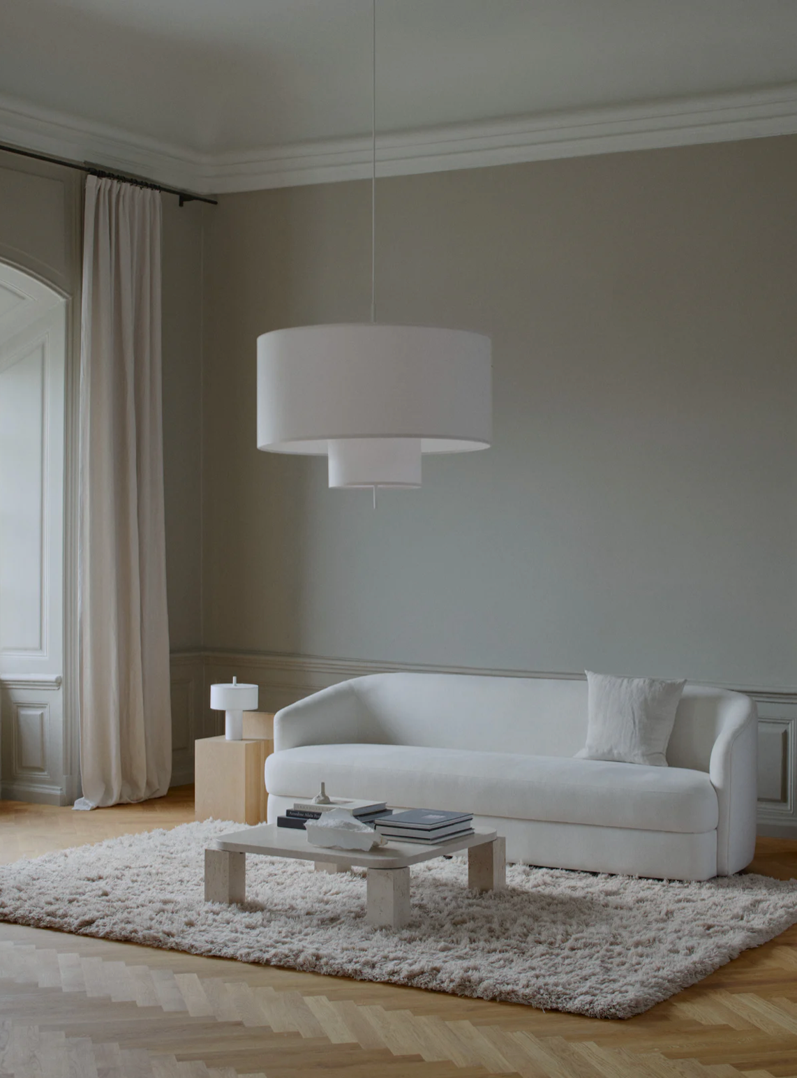 margin pendant ø90 White Canvas