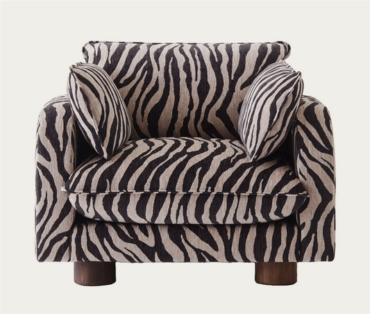Miles armchair small zebra