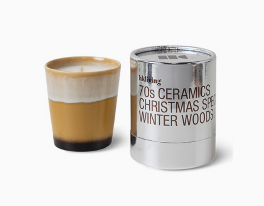 70s Christmas special winter woods duftlys I kopp