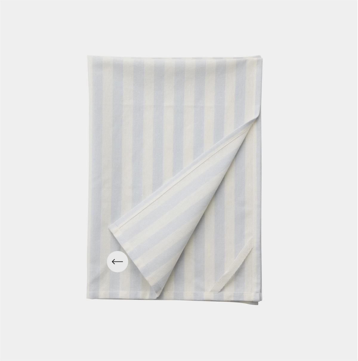 RAFU tea towel, striped white/light blue
