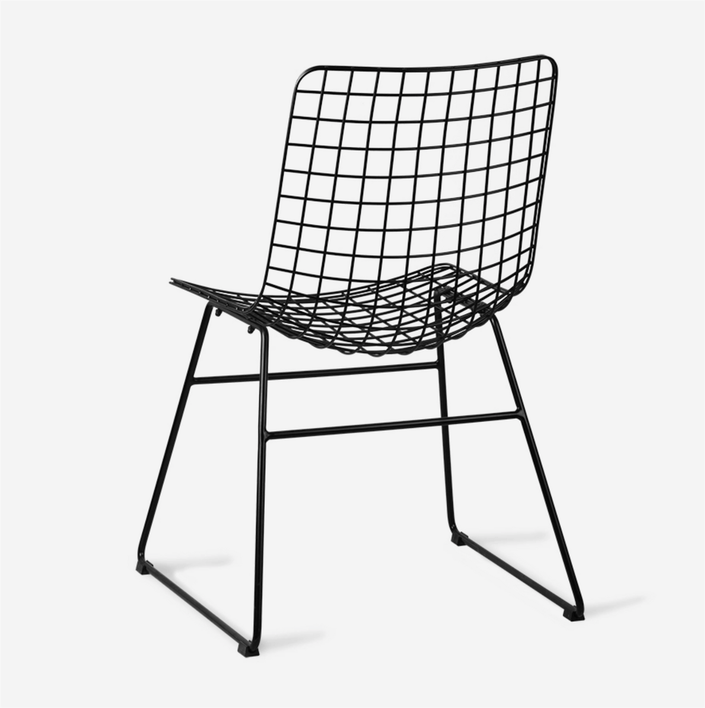 Metal wire chair spisestol 2pk sort