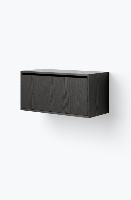 Cabinet Low w. Doors Black Ash