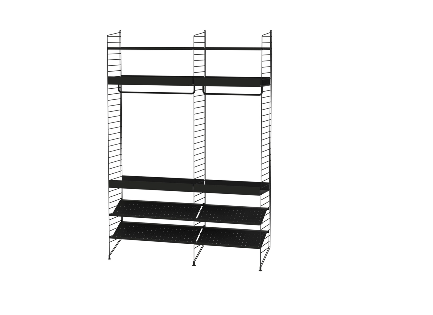 Bedroom C Black/Black 140 cm