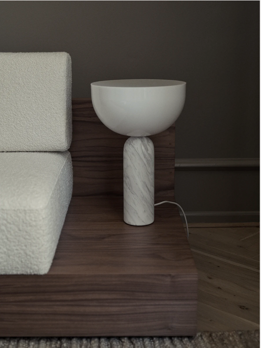 Kizu Table Lamp Large White Marble