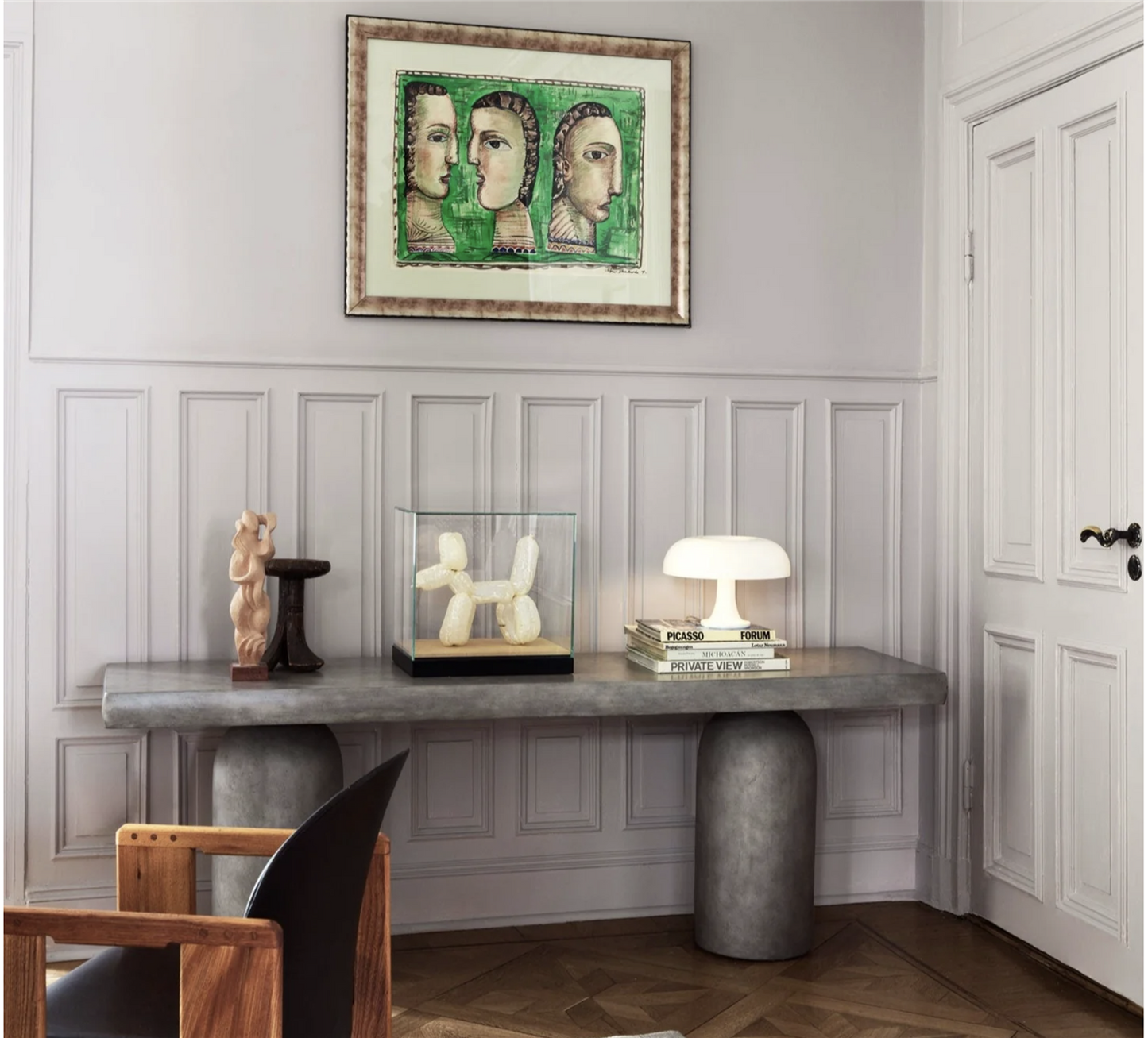 CONSOLE TABLE GREY lengde 200cm