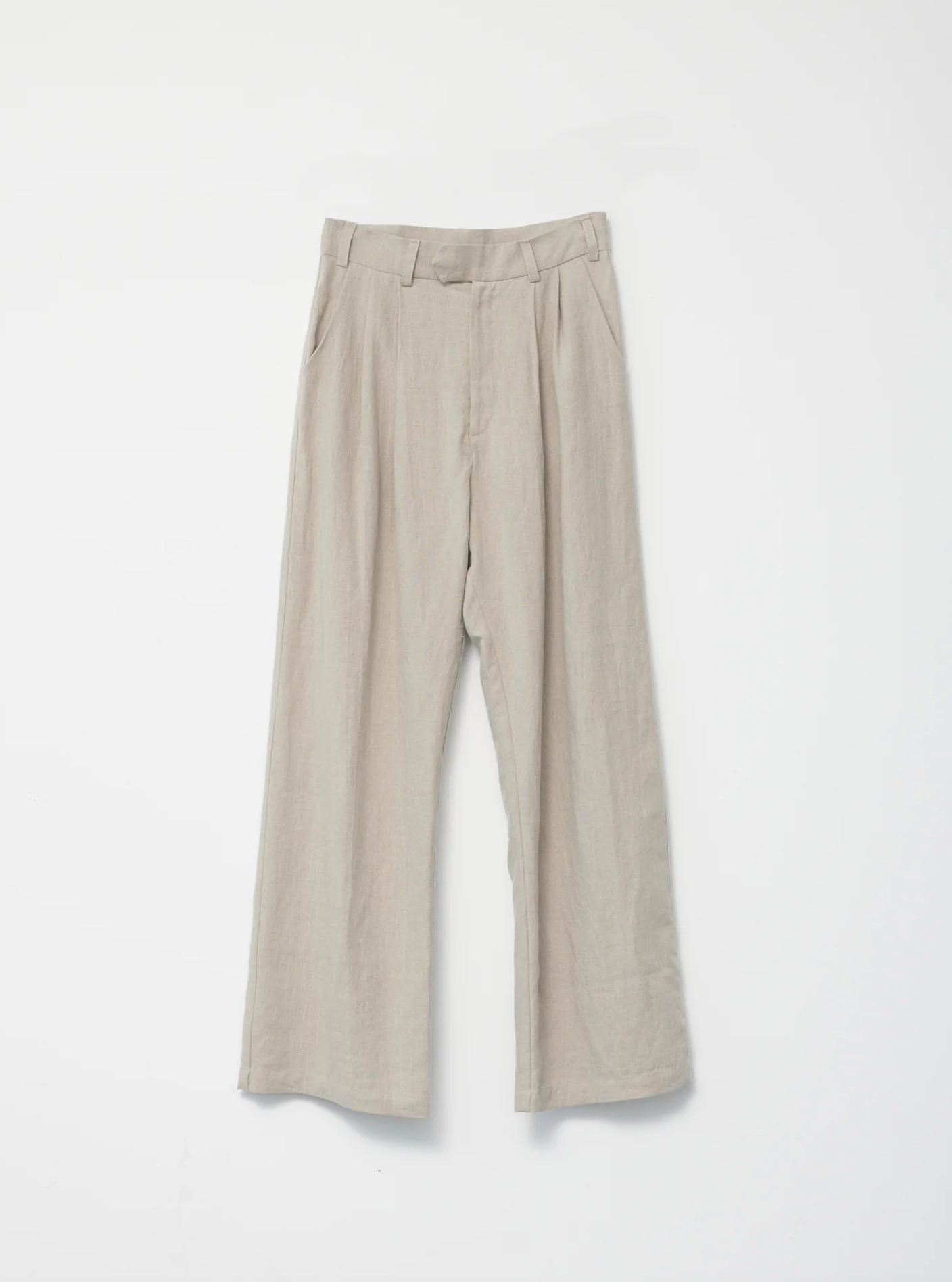 Linen wide box pants nature size 1
