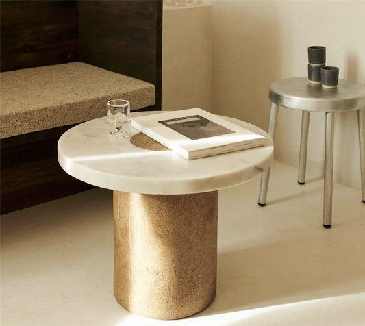 Sintra Table/White Marble/Cork Large Ø 60 H 42