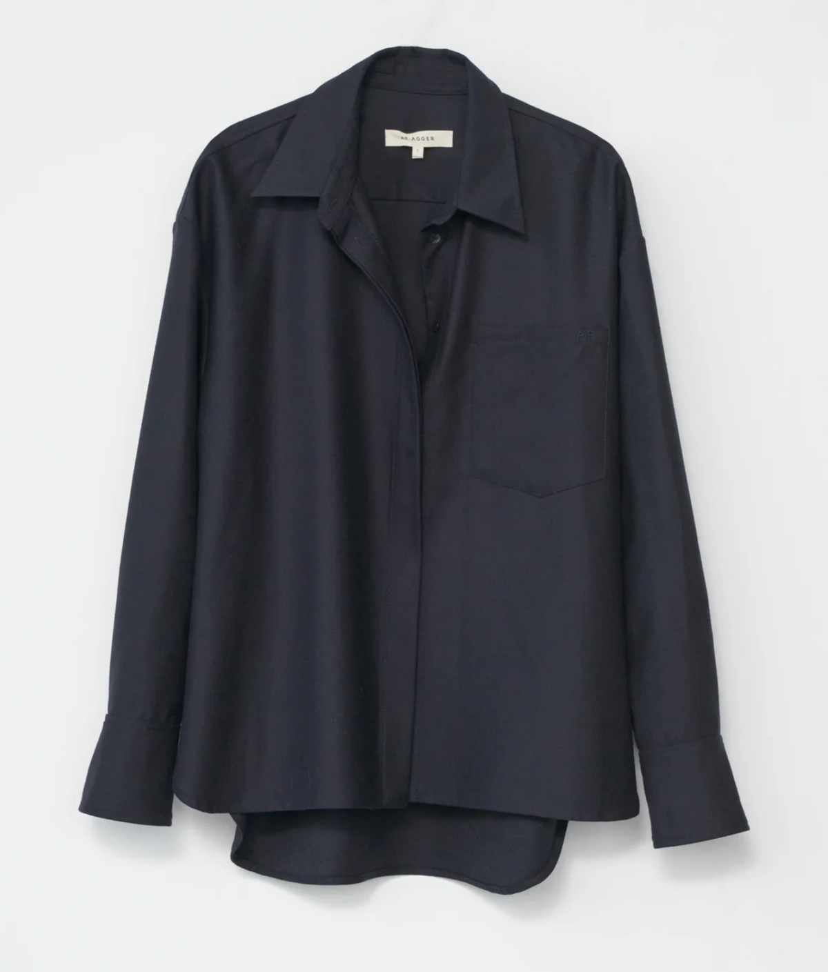 Fine wool oversized shirt navy size 2