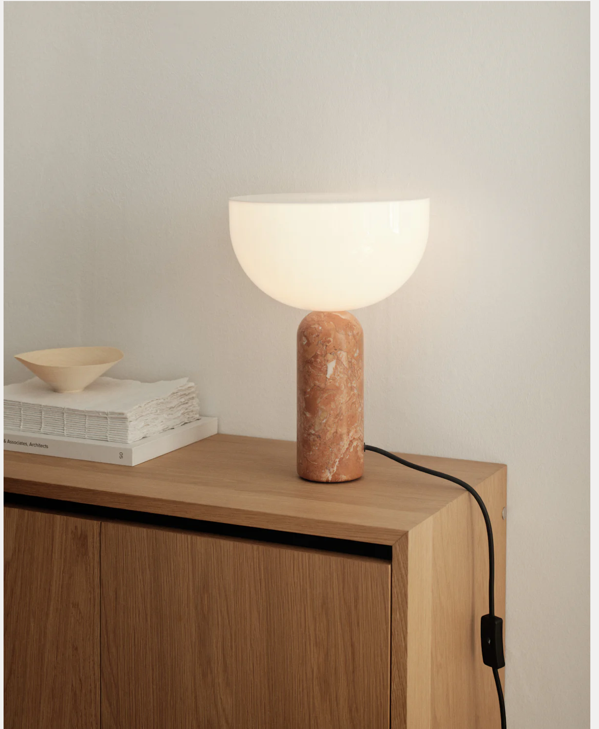 Kizu Table Lamp Small Breccia Pernice Marble