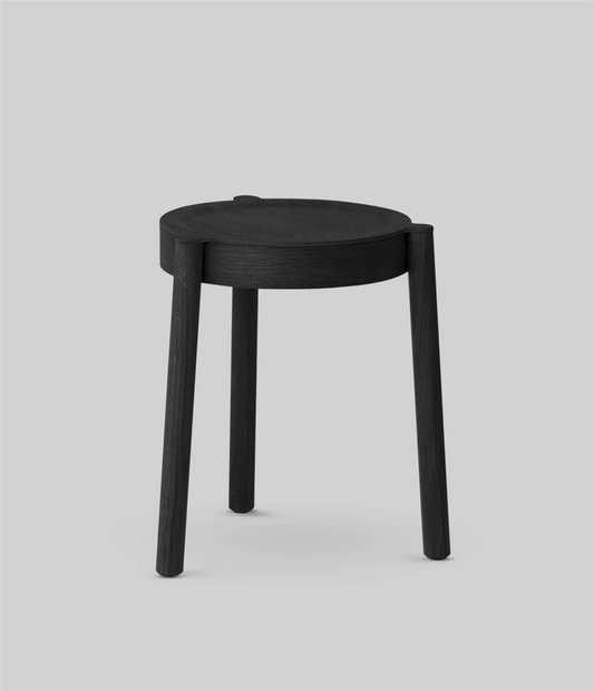 Pal stool black painted oak