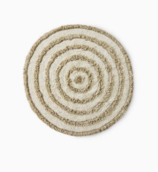 Bath mat cream/greenbeige 120cm