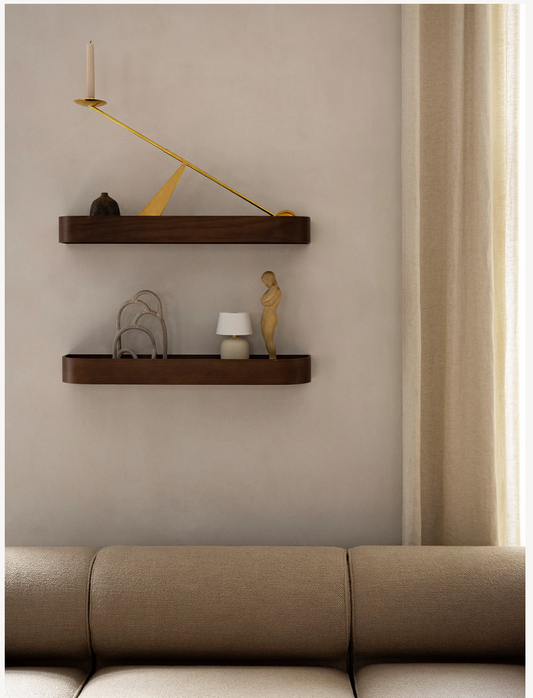 Epoch Shelf floating wall shelf in dark stained oak 50 cm