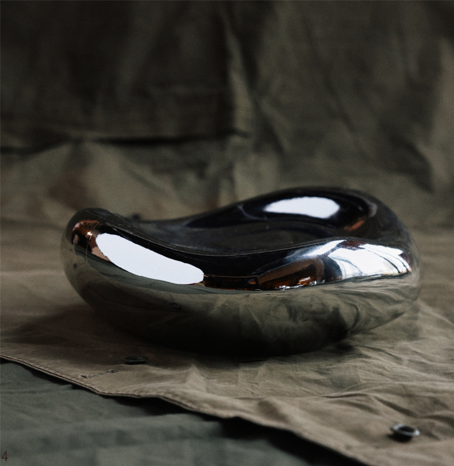 Gleam glass bowl chrome