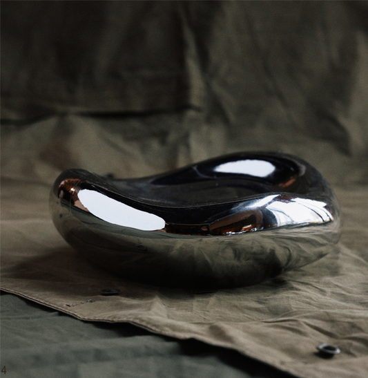 Gleam glass bowl chrome