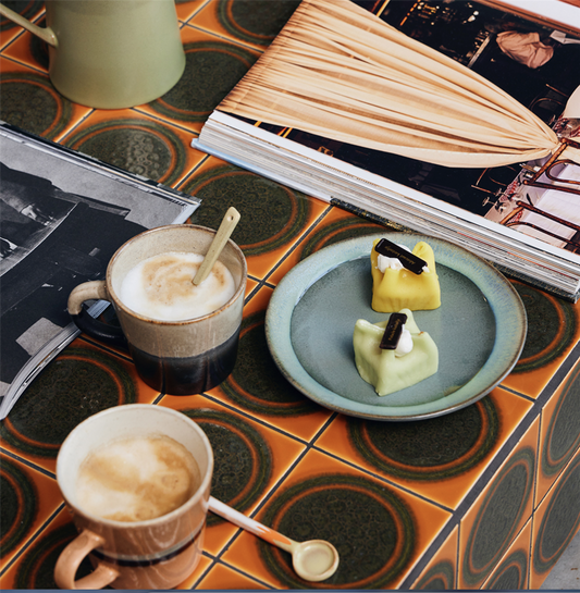 70s ceramics: cappuccino mug rock
