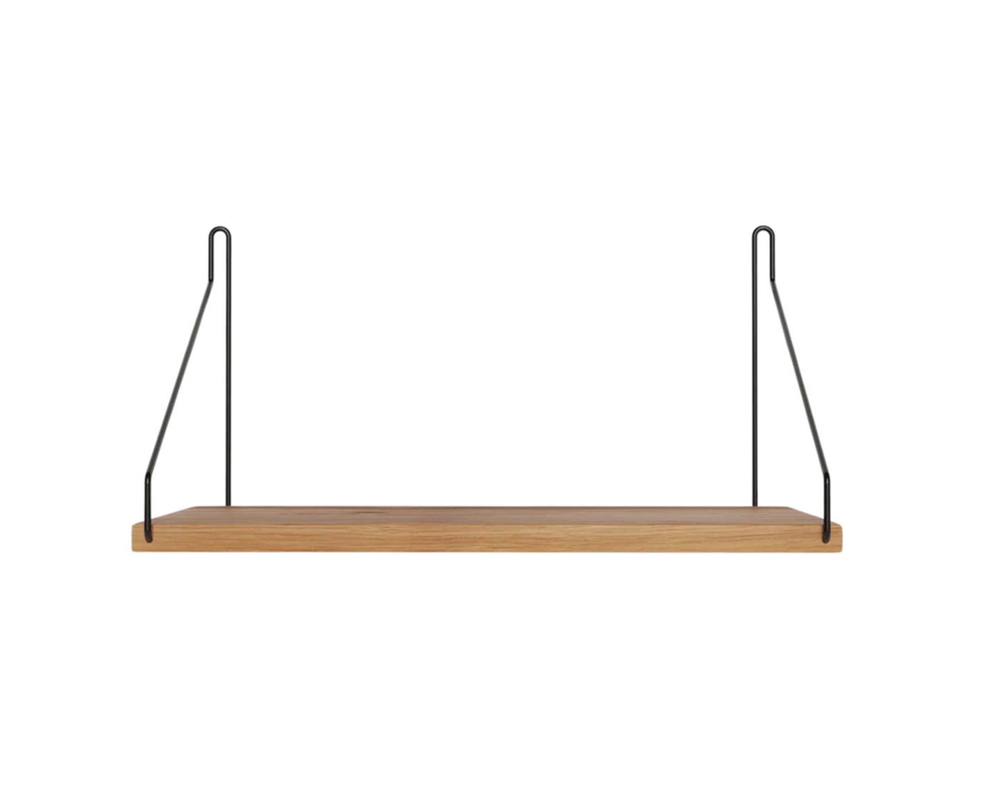 Single Shelf Natural Oak/ black B 40 D 20 cm