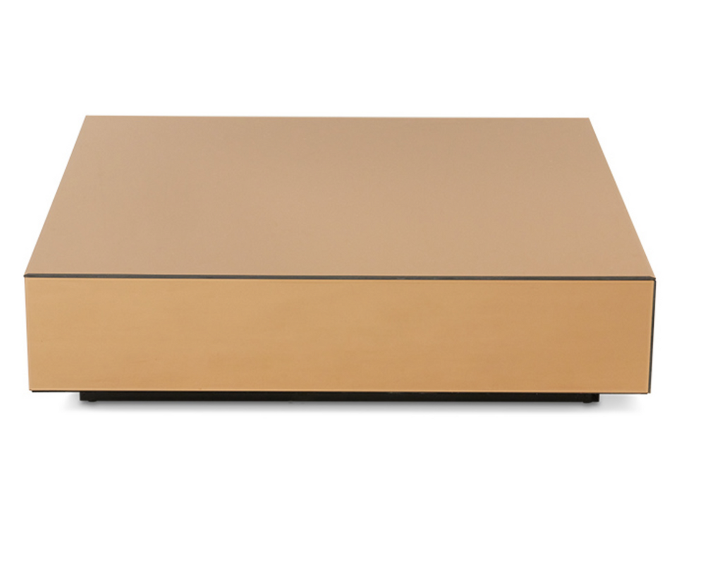 Mirror block coffee table smokey brown, 80x55cm