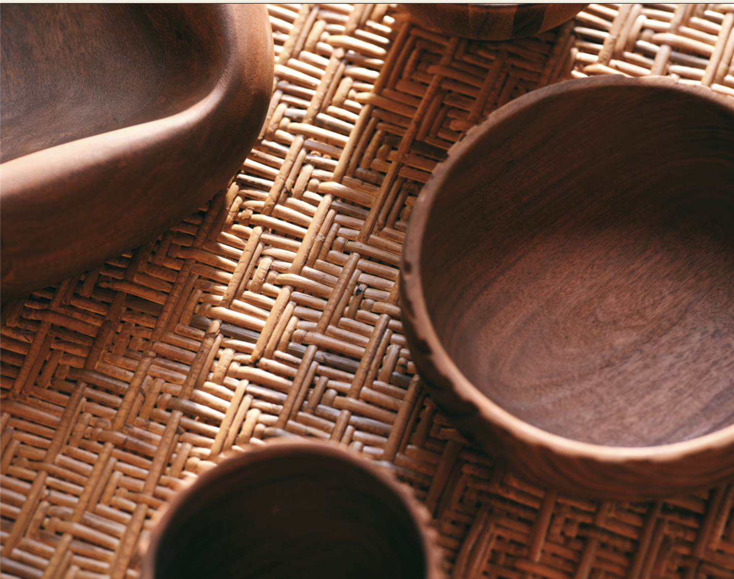 Rattan woven coffee table