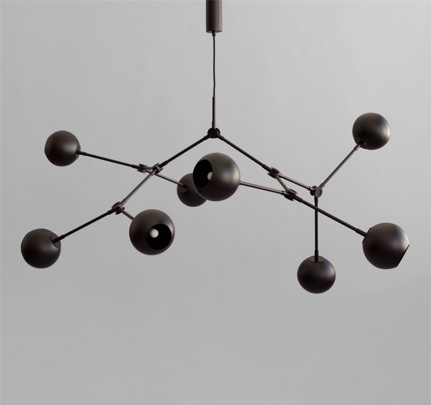 Drop Chandelier Globe - Burned Black