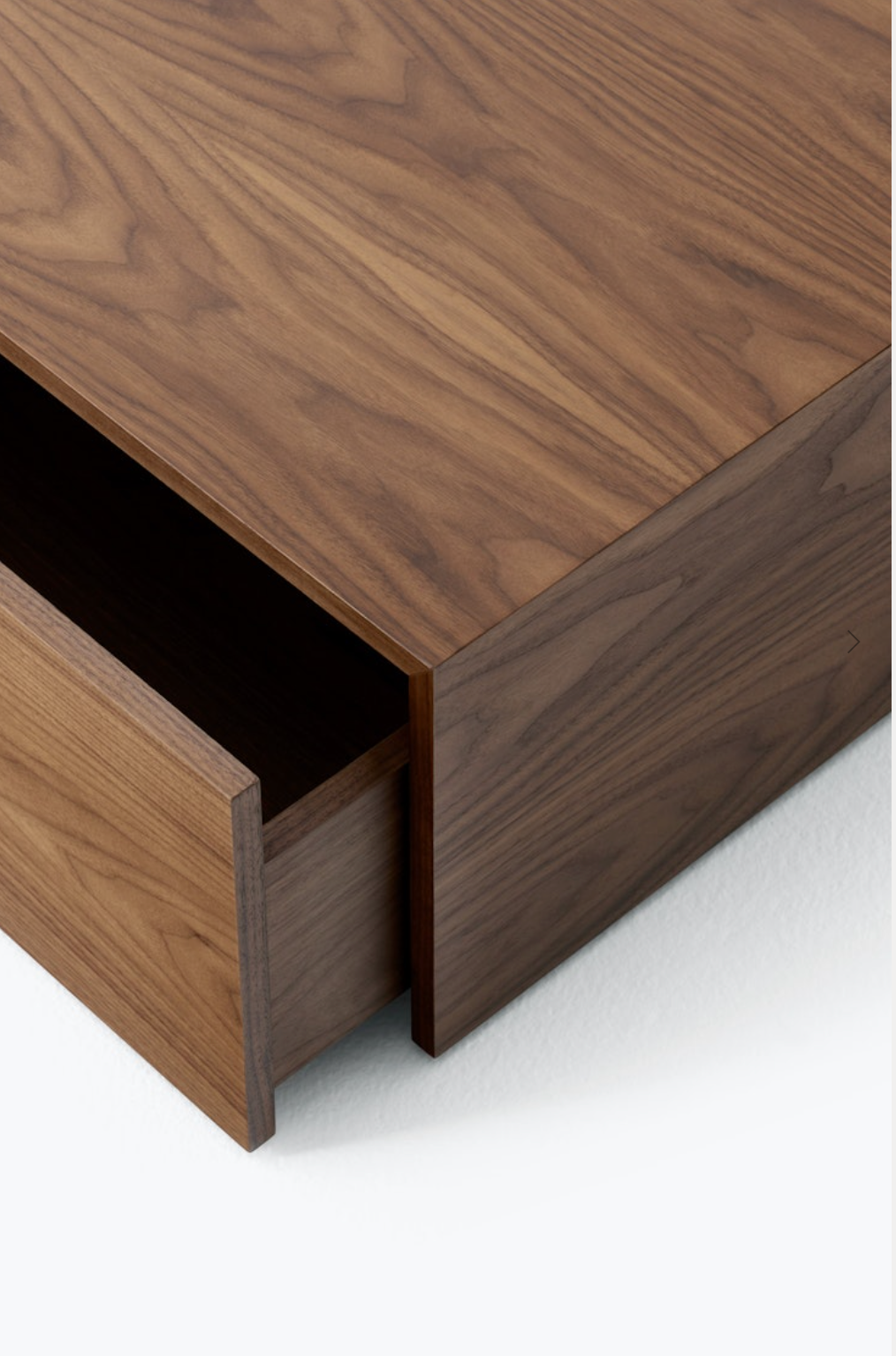 Mass Coffee Table High w. Drawer Walnut H270 x W: 1030 x D: 600 mm