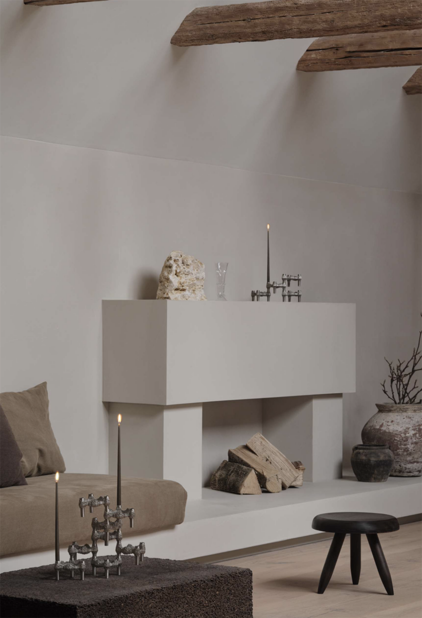 Stoff Nagel Quist brushed chrome lysestake