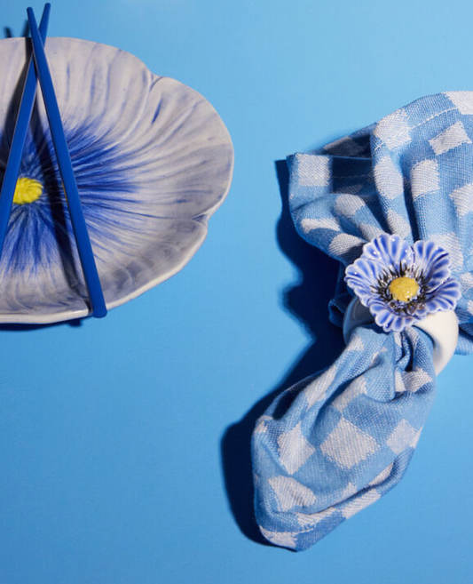 Poppy 1stk!! serviettring blue utstilling