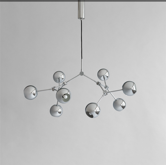Drop Chandelier Globe, Mini - Chrome