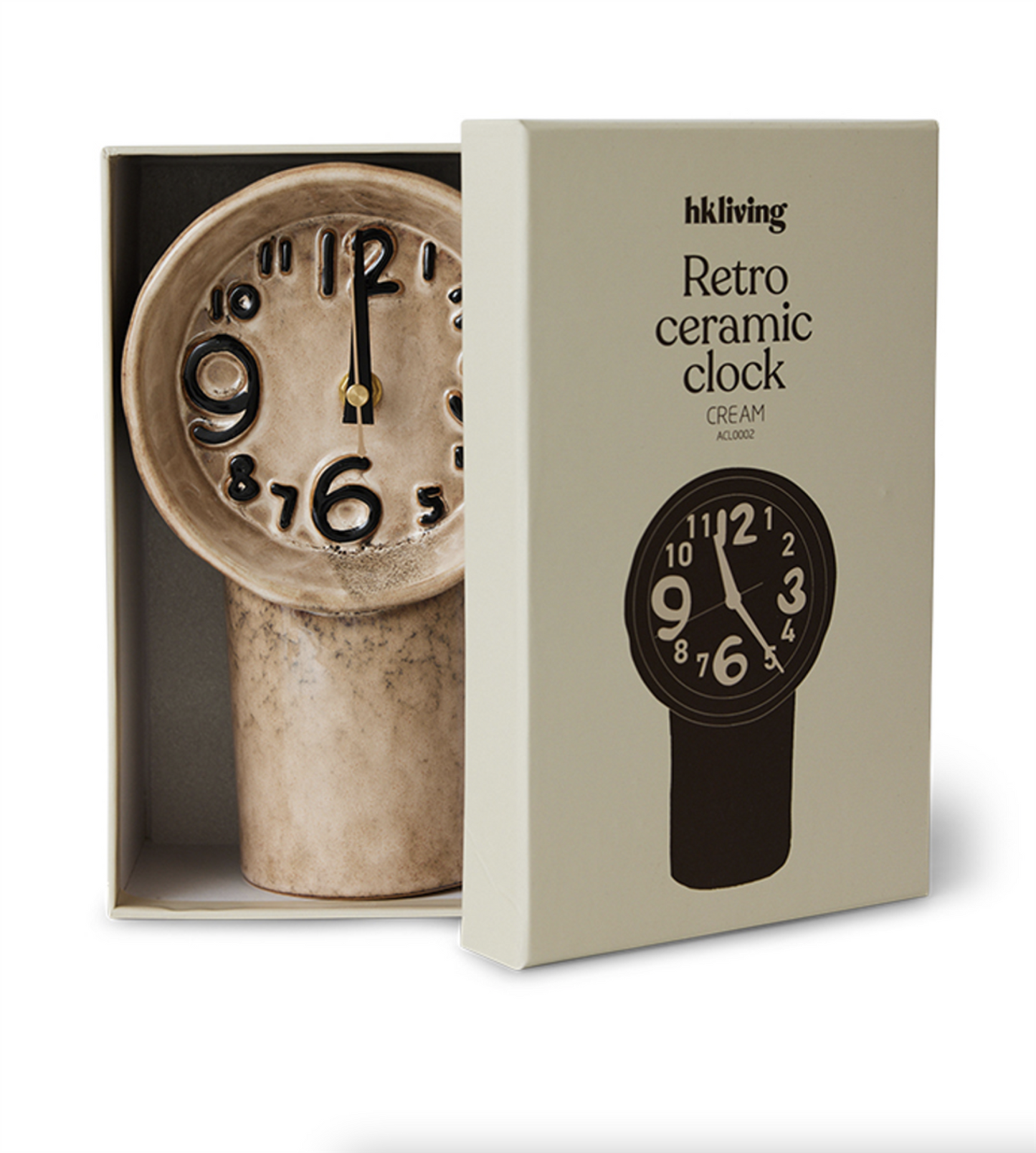 Retro ceramic clock cream