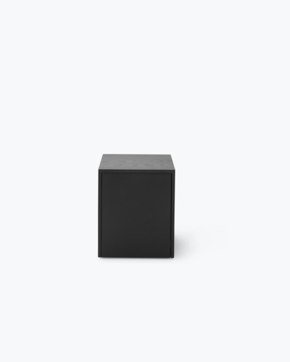 Mass Side Table w. Drawer Black H 470 x W: 400 x D: 400 mm