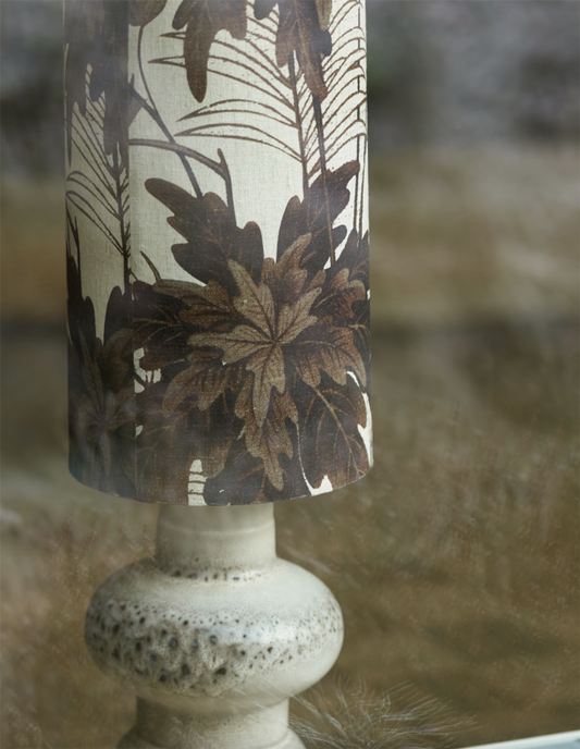 cylinder lampeskjerm floral xl