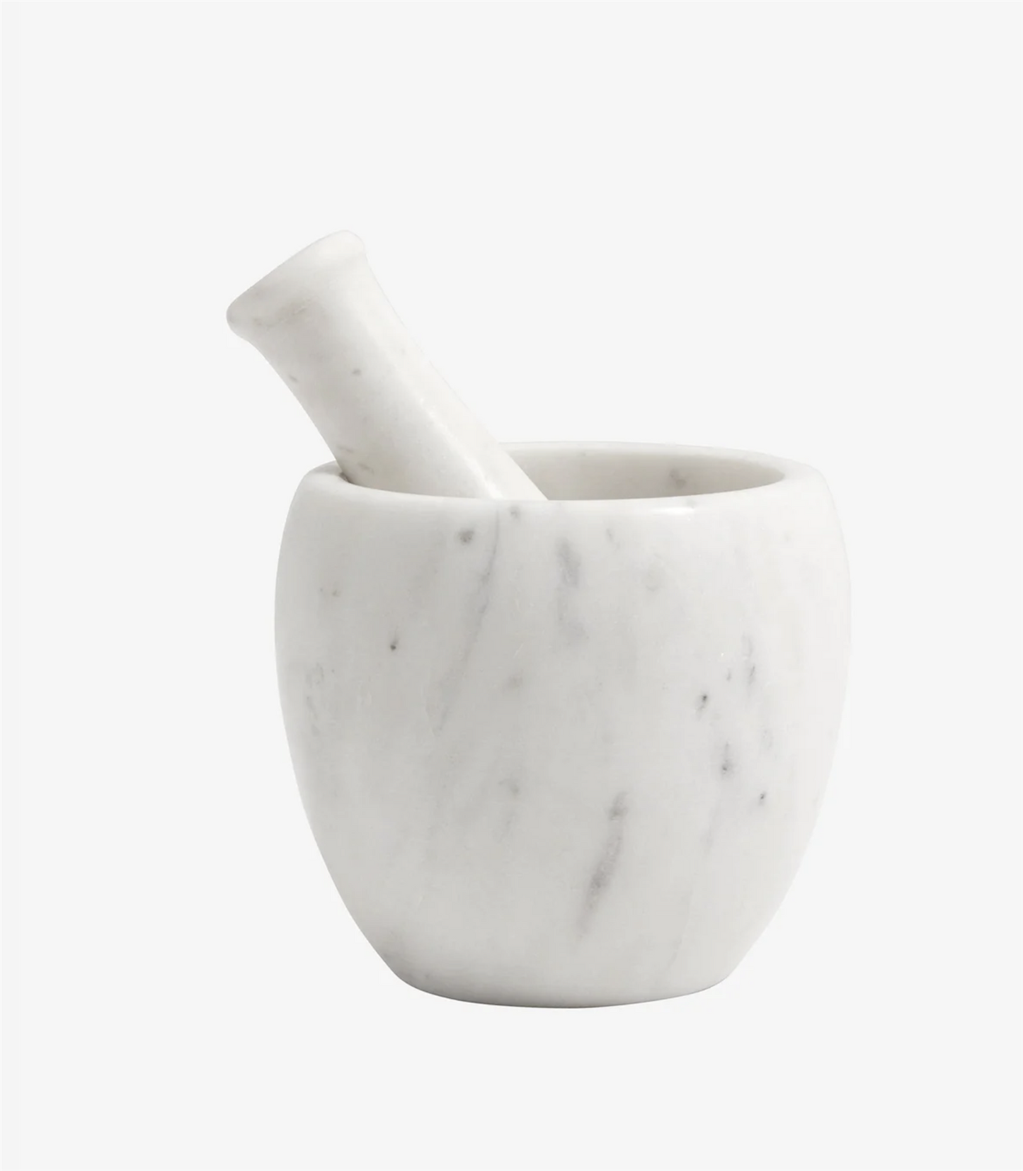 MORTAR W/PESTLE WHITE MARBLE