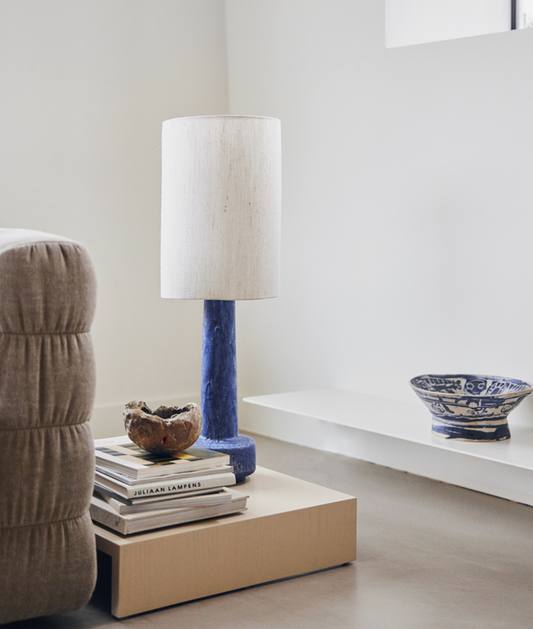 cylinder lamp shade natural linen ø30cm