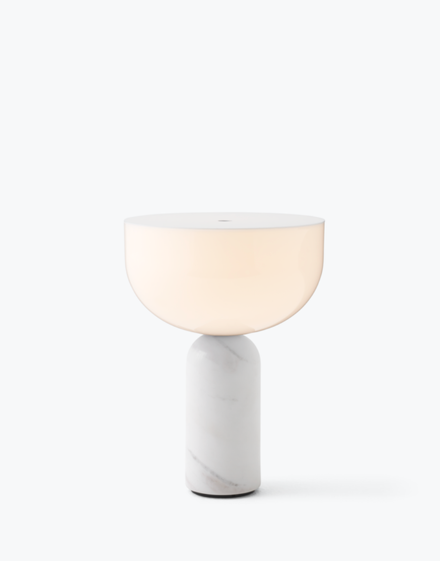 Kizu portable lampe marble white