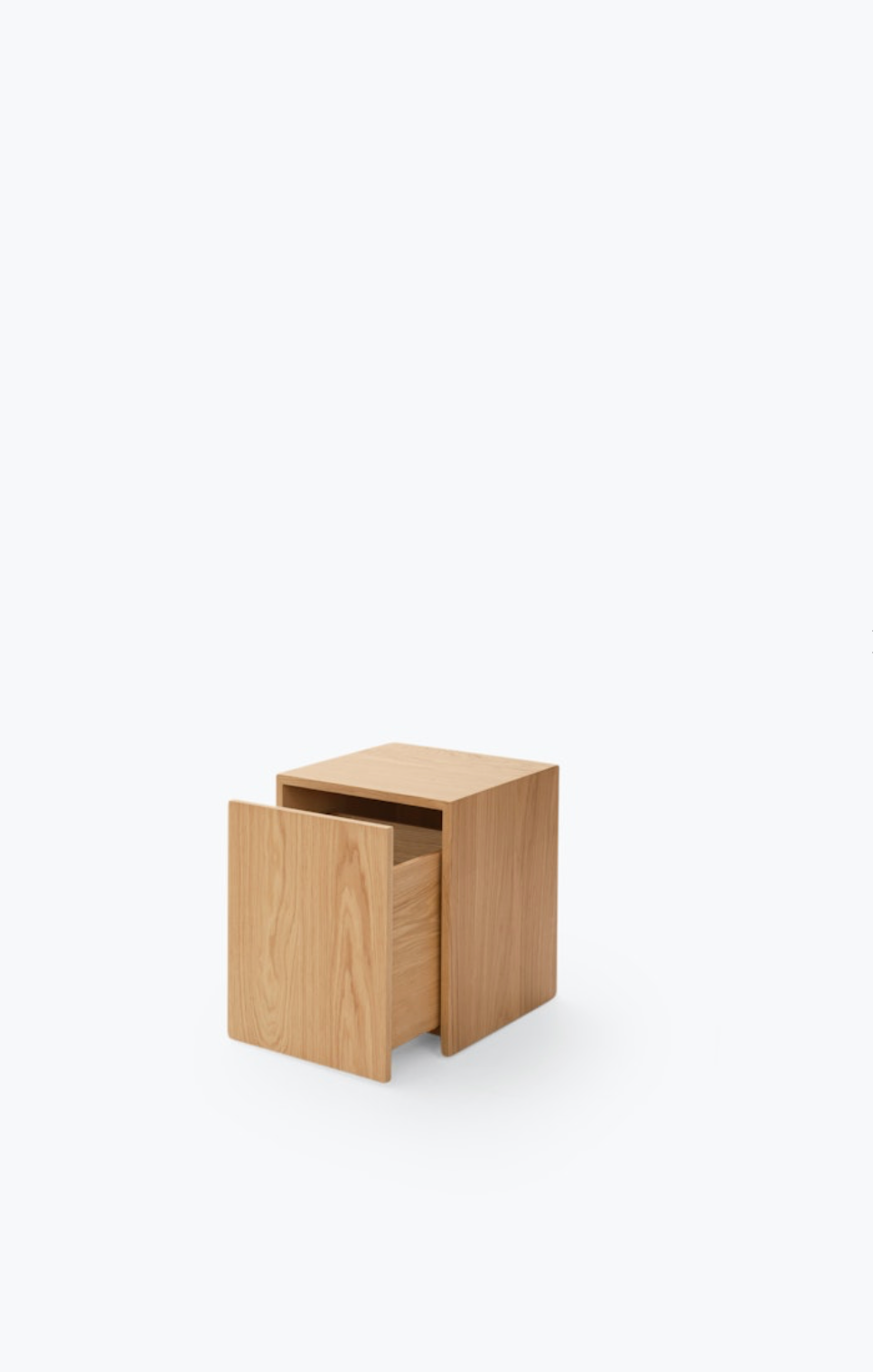 Mass Side Table w. Drawer Oak H 470 x W: 400 x D: 400 mm