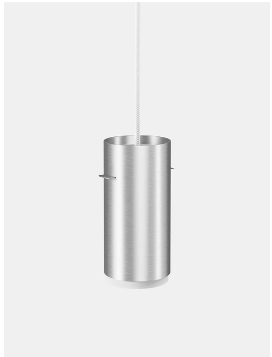 Tube Pendant Brushed Aluminium Small