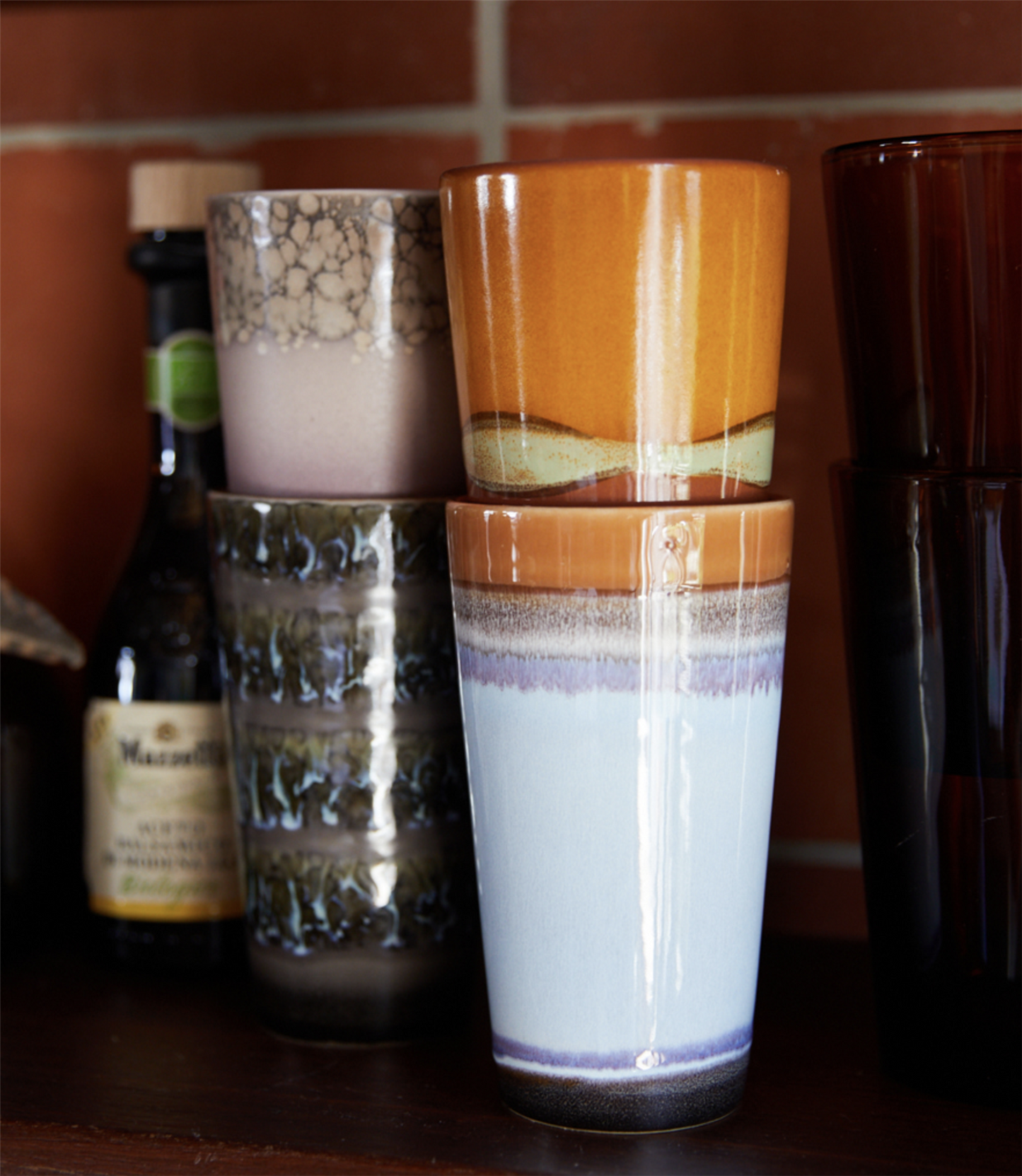 70s coffee mugs ash latte