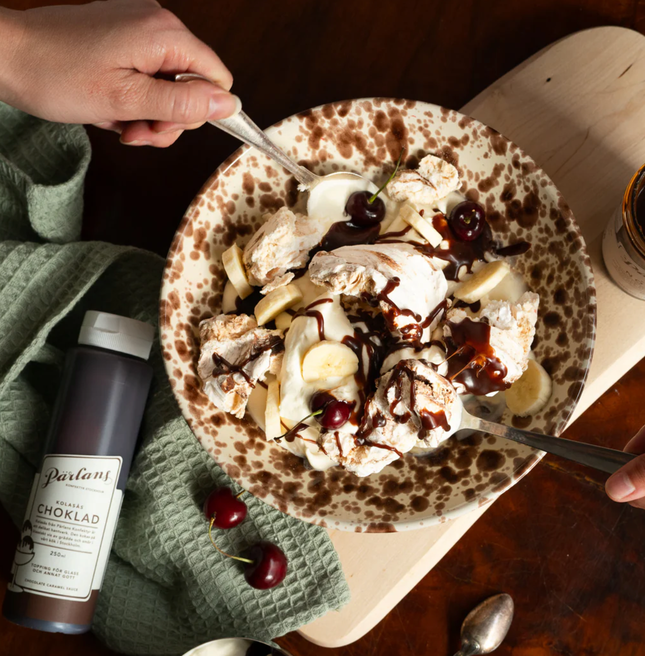 Karamellsaus Sjokolade squeeze