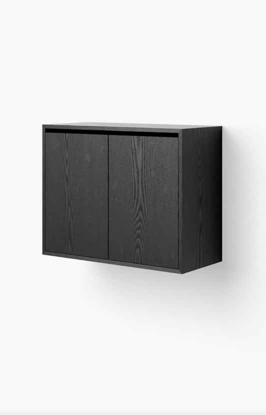 Cabinet Tall w. Doors Black Ash