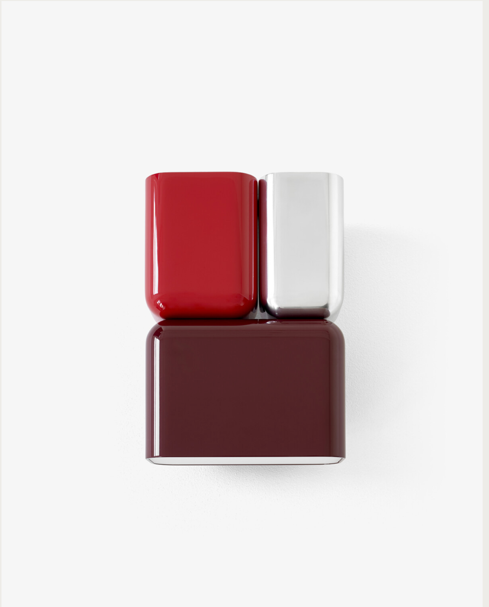 Tabata LN10 Luca Nichetto 2022. Dark Burgundy & Vermilion Red