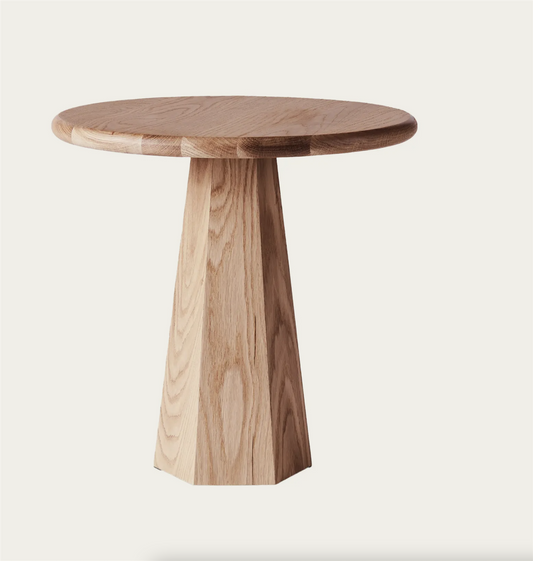 HEXAGON SIDE BORD  OAK ø40