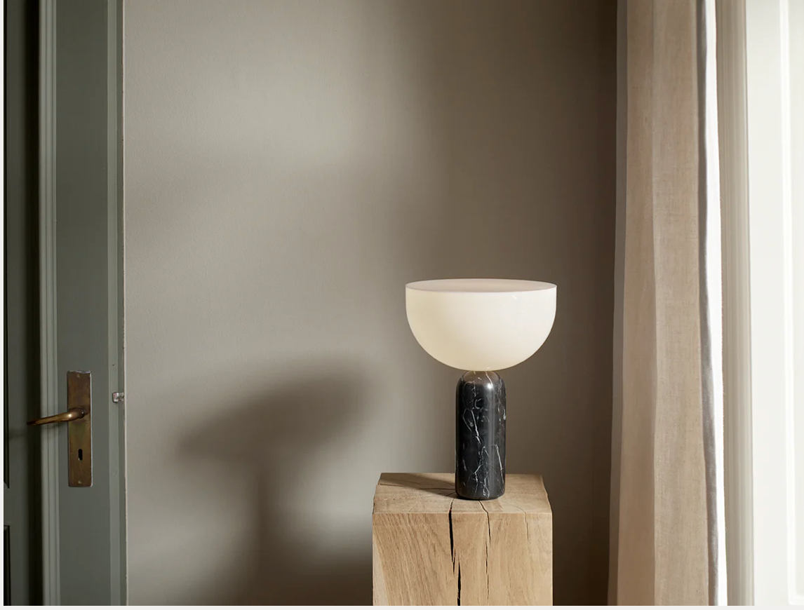 Kizu Table Lamp Small Black Marble