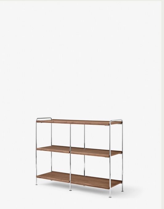 Alima NDS5 Shelving Chrome/Walnut 123x38x95 cm