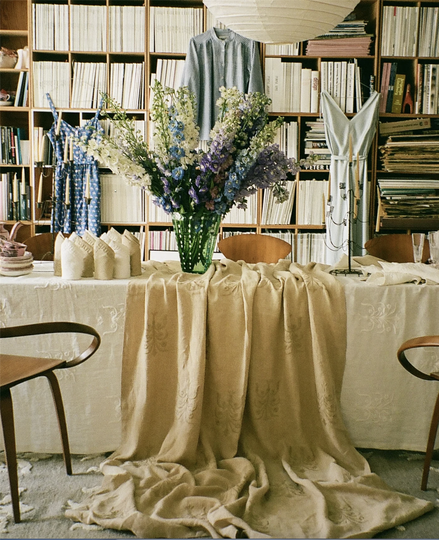 Frame linen napkin, beige - pair of two 40x40 cm