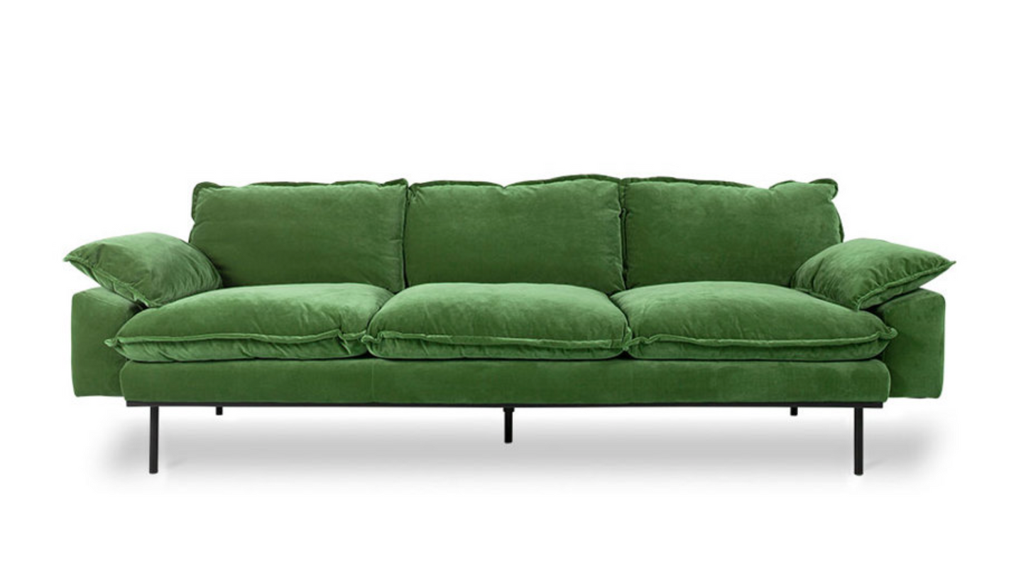 Retro sofa, 4-seter flere farger