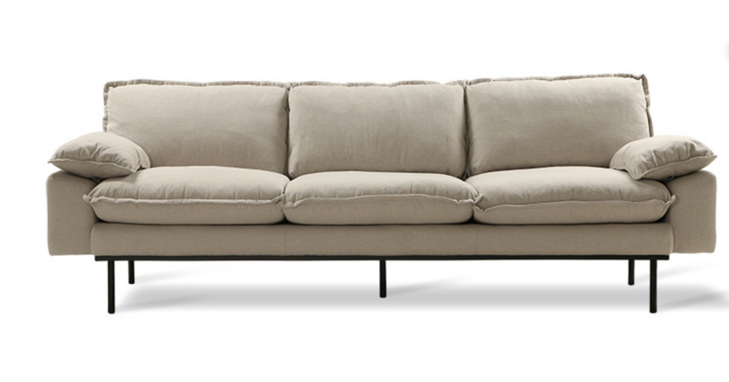 Retro sofa, 4-seter flere farger