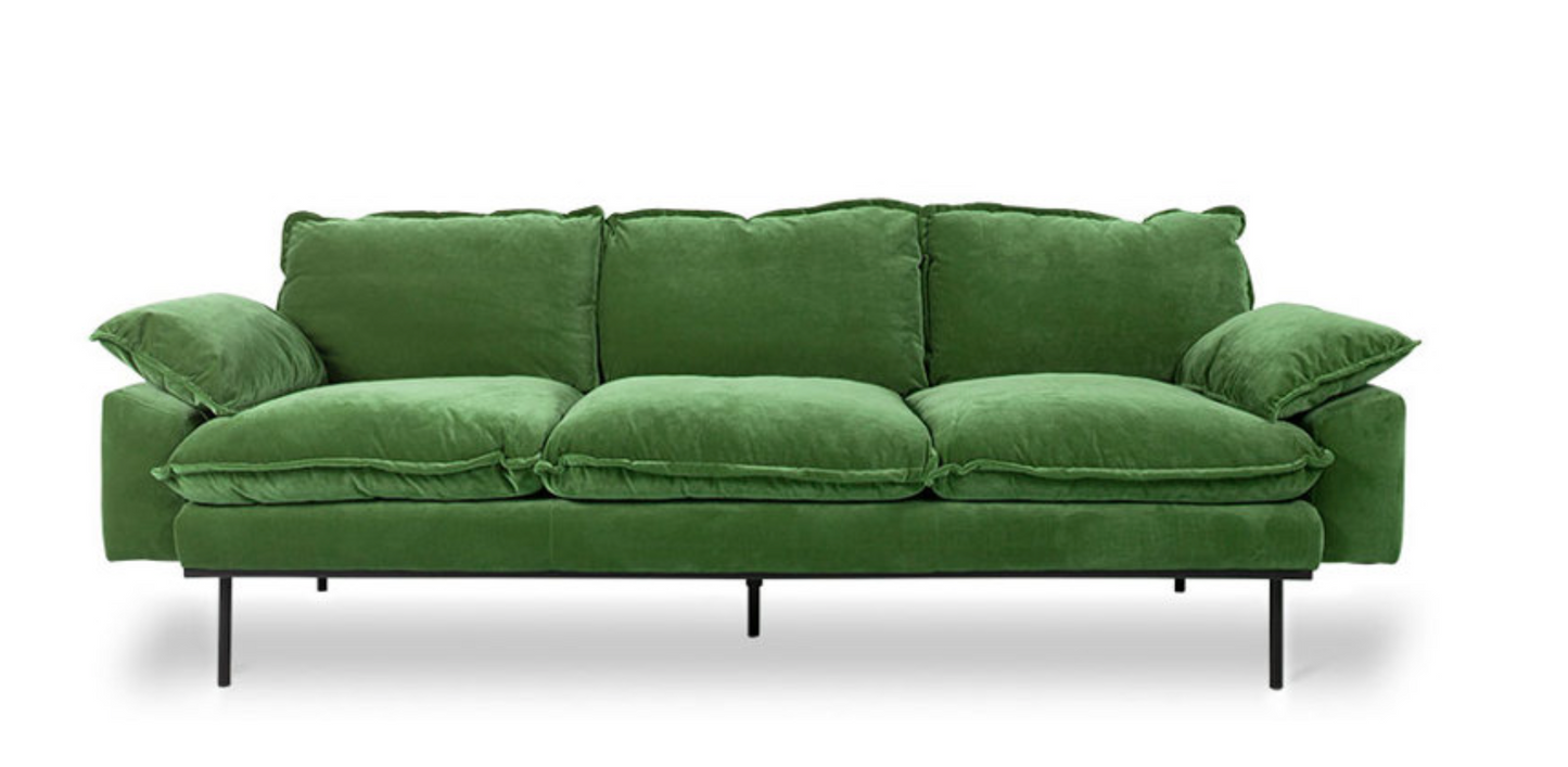Retro sofa, 3-seats flere farger