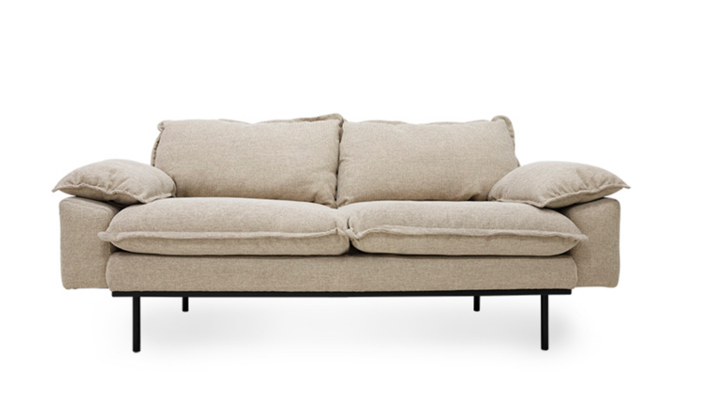 Retro sofa, 2-seats flere farger