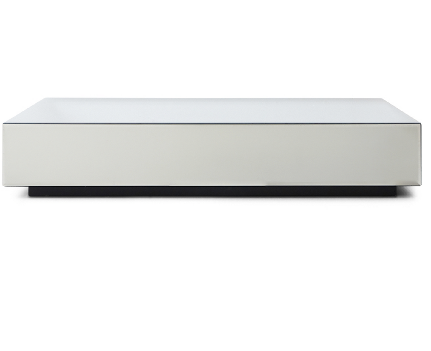 Mirror block coffee table clear, 80x120cm