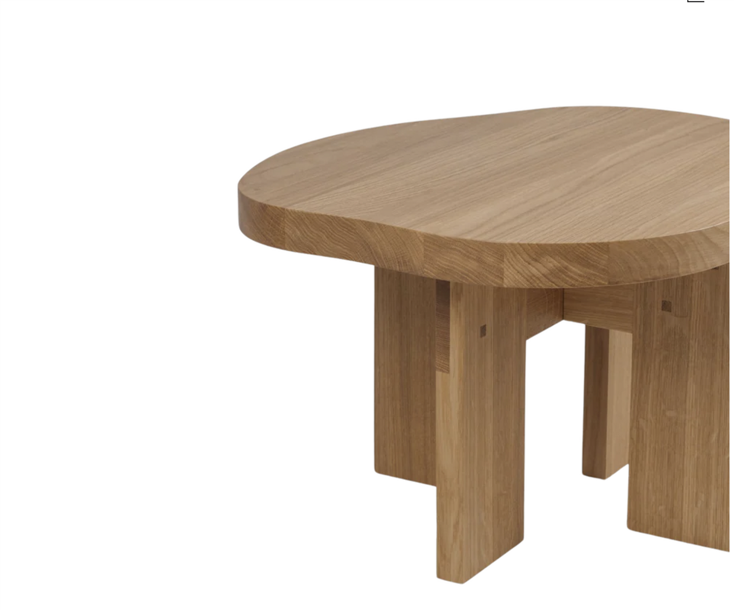 Farmhouse Side Table Natural Oak Pond H 37 / W 51 / L 58.8 cm