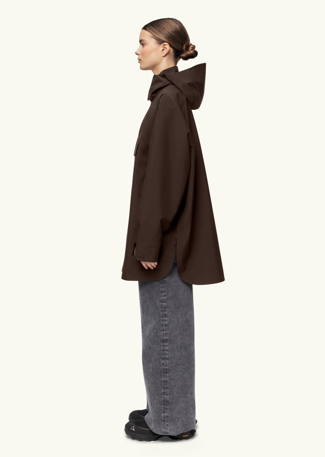 Voss poncho java brun